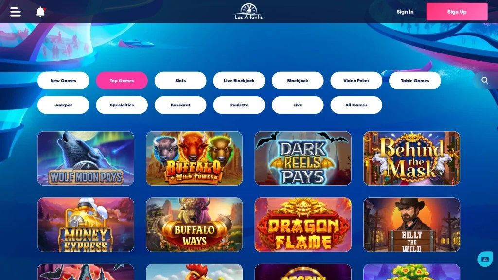 Las Atlantis Casino Casino Games