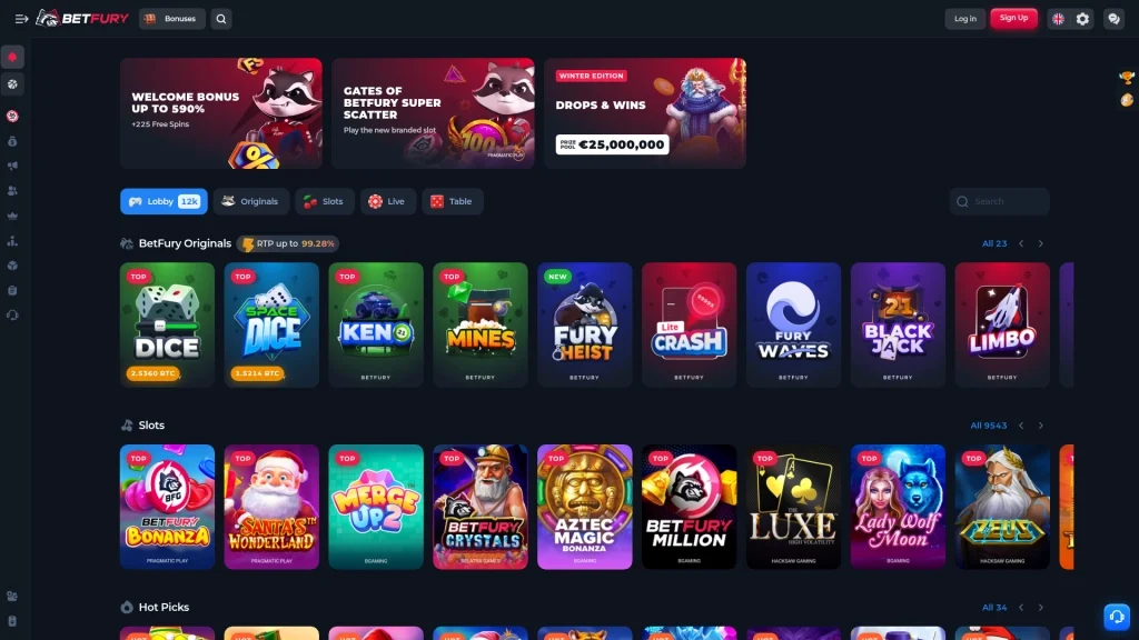 BetFury Review Screenshot