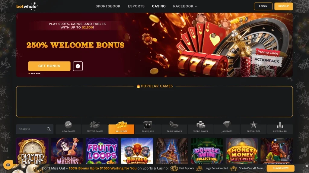 Betwhale Casino Games