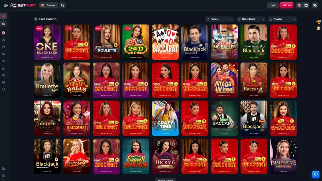 BetFury Live Games