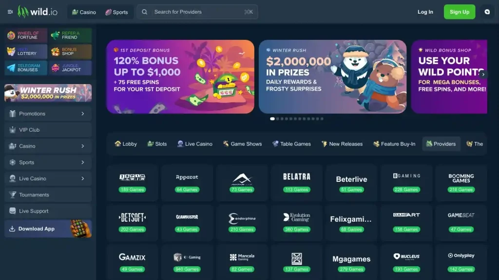 Wild.io Software Providers