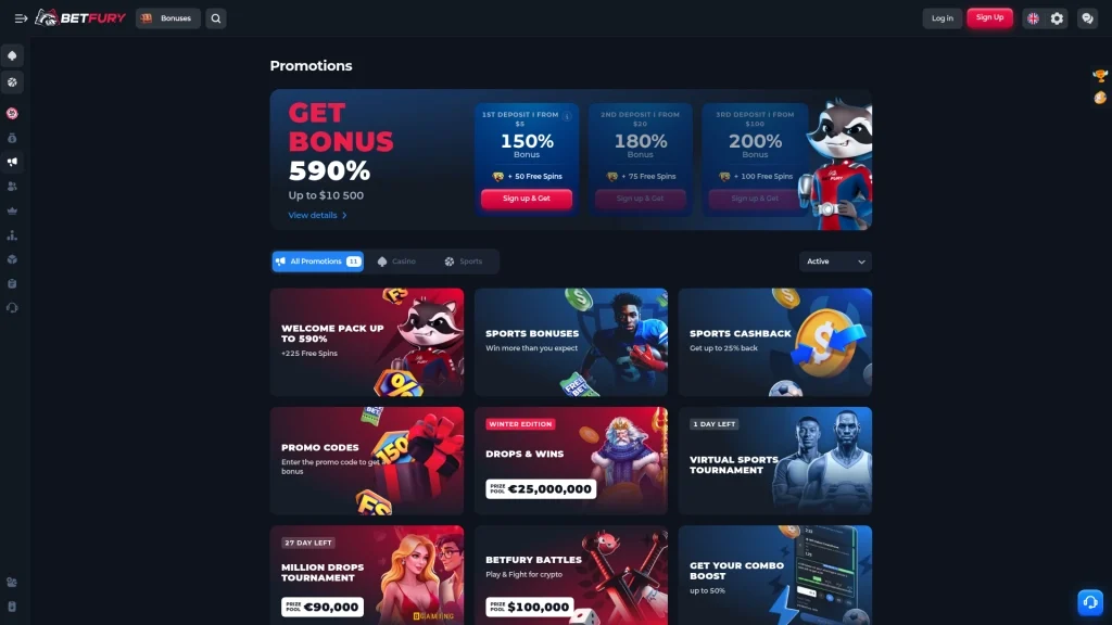 BetFury Bonuses & Promotions