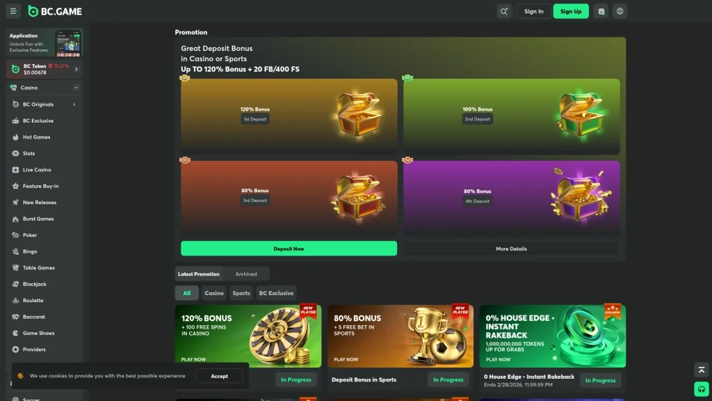 BC.GAME Bonuses & Promotions
