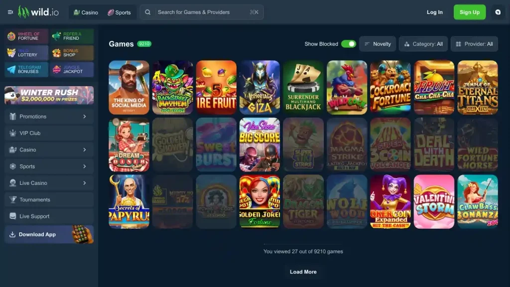 Wild.io Casino Games